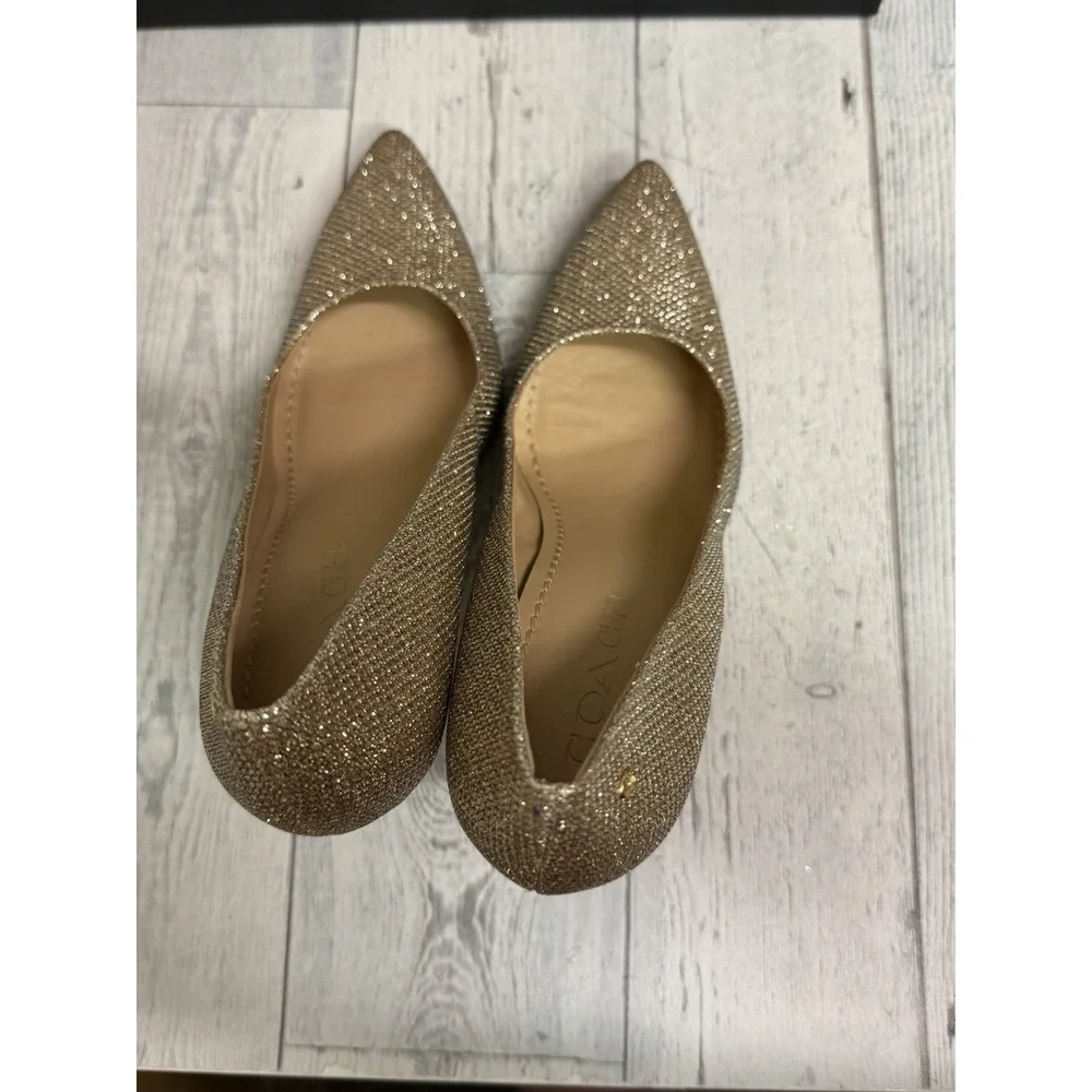 Coach Addie 90 Metallic Mesh Pumps Size 6B Women's